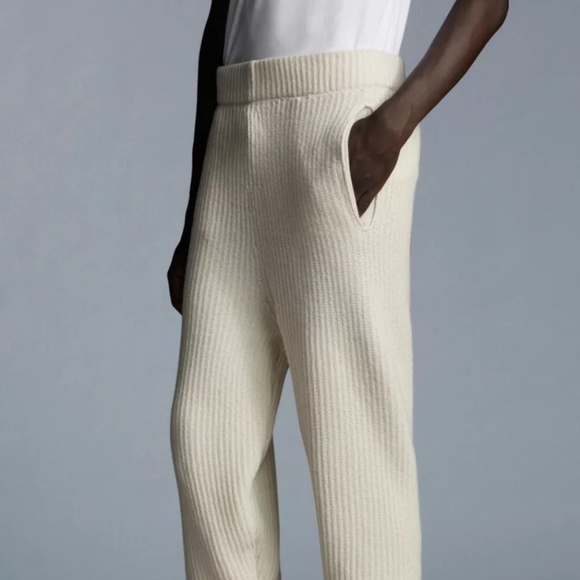 Moncler Knit Sweatpants - Cream | Size:M - Picture 2 of 6